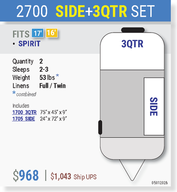 2700 SIDE & 3QTR SET